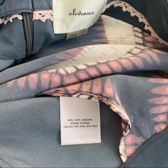 Anthro Elevenses Tamsin Silk Crop Faux Wrap Pants - Picture 9 of 9